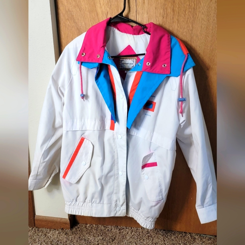 White rain jacket